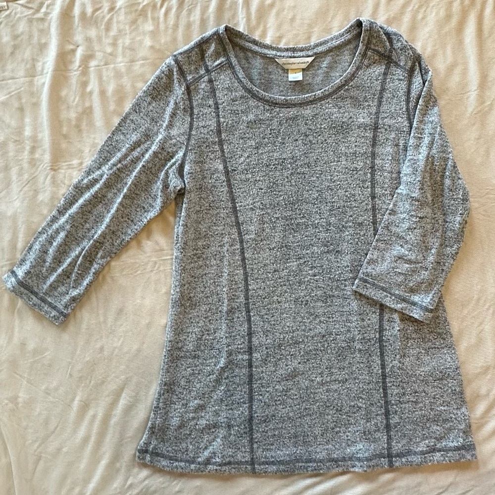 Christopher & Banks Heather Gray Long Sleeve Tunic